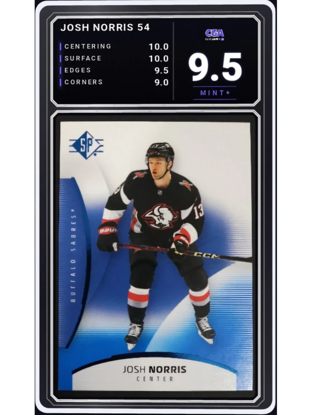 2025-26 SP Blue Upper Deck #54 Josh Norris Buffalo Sabres -CGA 9.5 Digital Grade